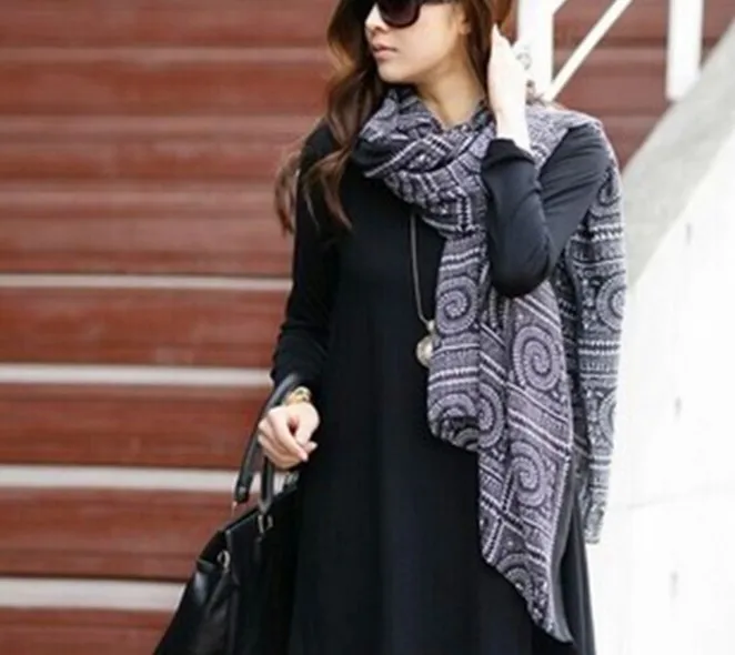 Осенне-зимние модные корейские милые шарфы в горошек размер Балийской пряжи