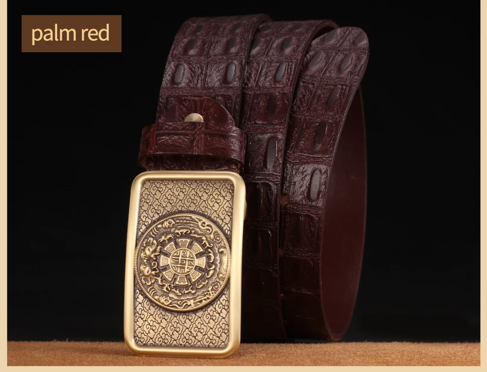 BIGDEAL Famous Men Belt Jeans Genuine Leather Pin Buckle Cowboy Belts For Male Vintage Brand Cowhide Belt Waistband