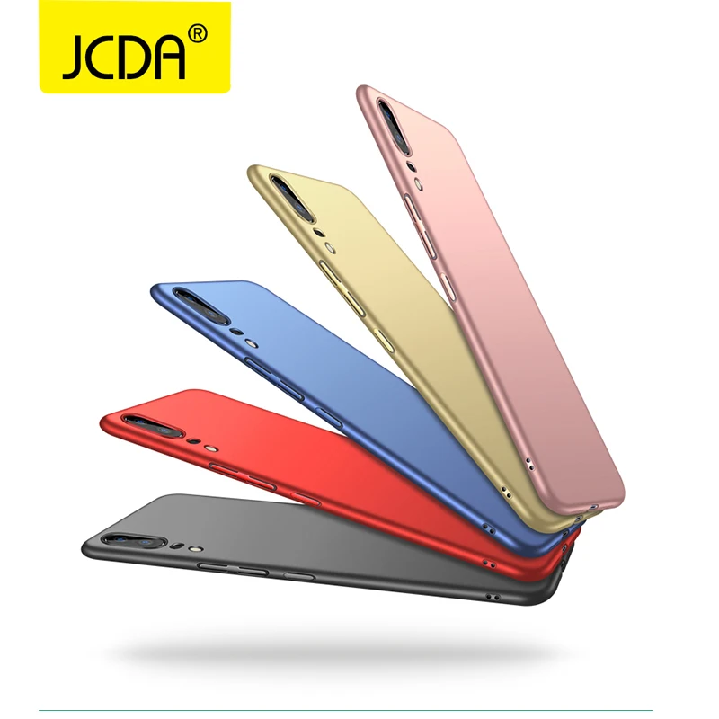 JCDA Case For Huawei P20 Pro silicone flip PC matte Hard Back case cover for glass |