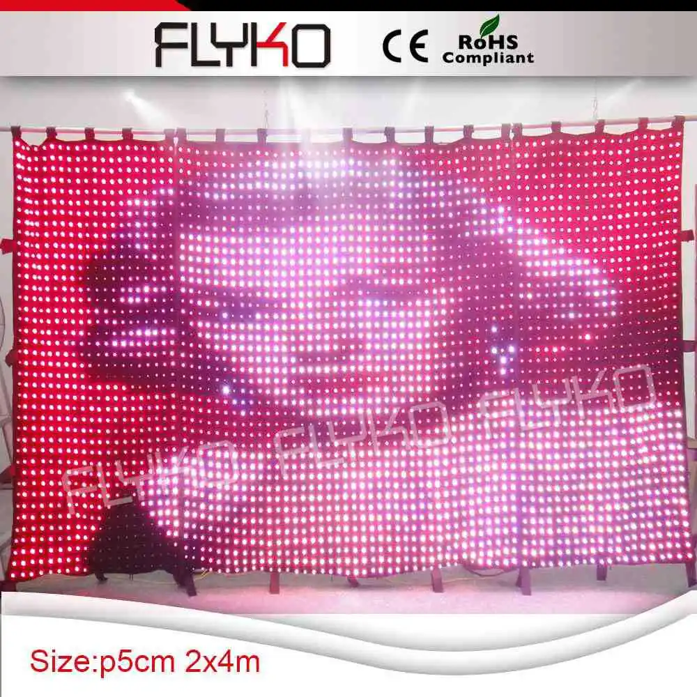 Полноцветная светодиодная тканевая занавеска для ночного клуба|led edit software|light