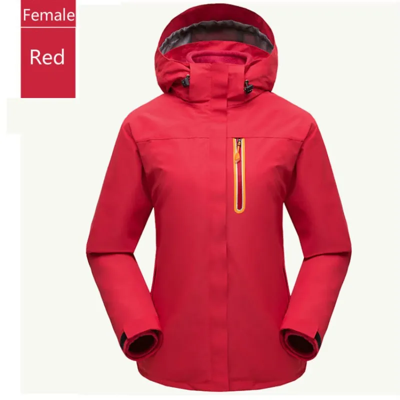 Men's and women's outdoor stormtrooper suits are two sets of ski mountaineering with three-in-one windproof waterproof | Спорт и