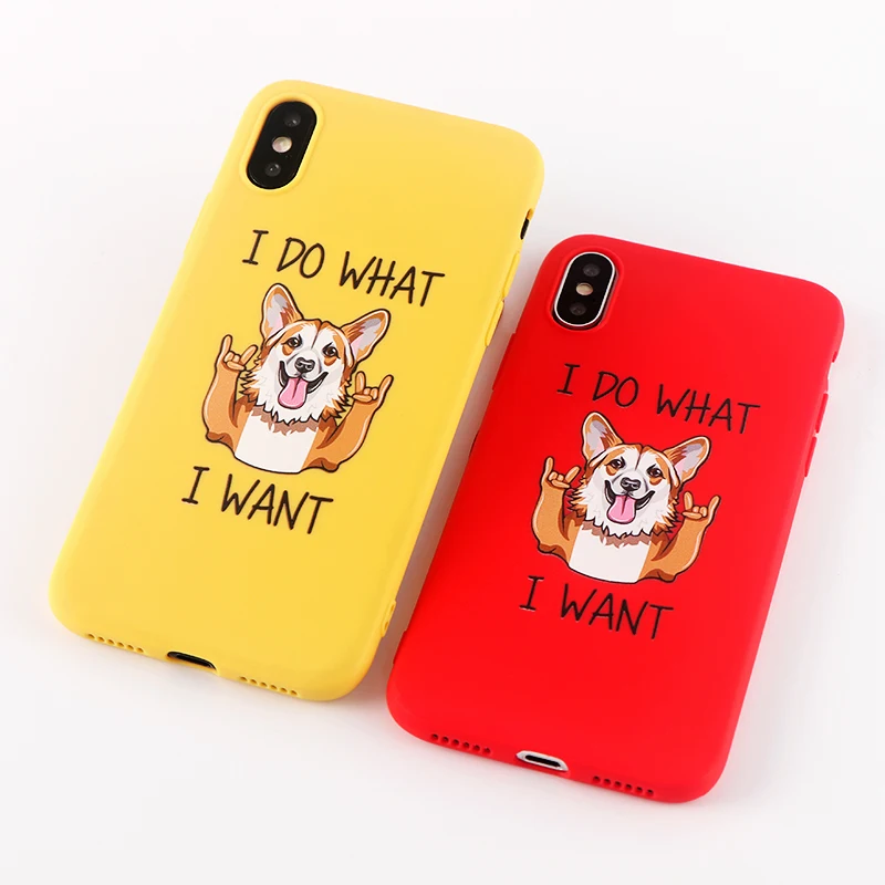 Fashion Soft Silicone Fitted Mobile Phone Cases for iPhone X XS MAX XR 6 s 7 8 Plus Case Cute Corgi Dog Back Cover Accessories |
