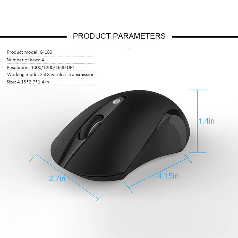 CHYI 3D Беспроводной бесшумный Мышь мини USB оптическая компьютерная мышь 800/1200/1600