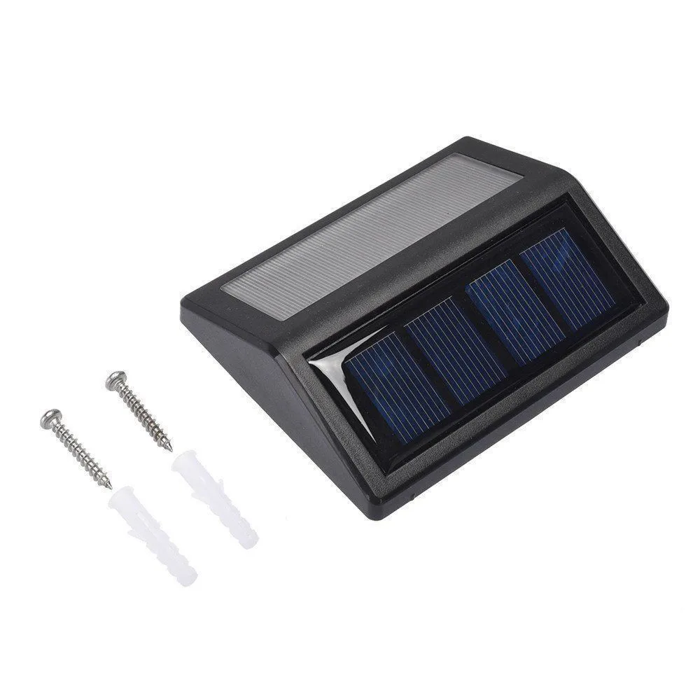 2 Pack Solar Optically Controlled Ligh LED Power Light Sensor Wall Garden Step Stair Deck Lights Lamp Drop Shipping | Освещение