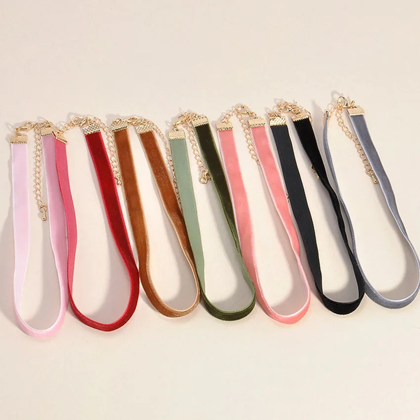 Женское бархатное ожерелье чокер черное с подвеской в стиле панк/готика 7