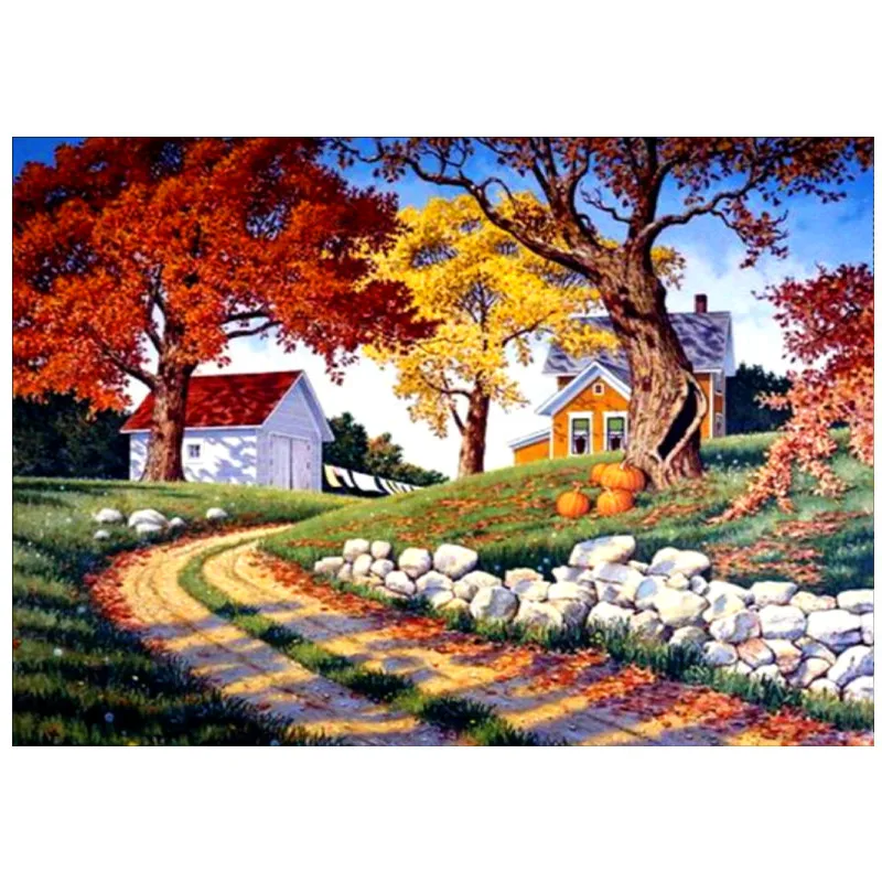 Алмазная живопись сделай сам пейзаж вилла украшение для дома алмазная вышивка