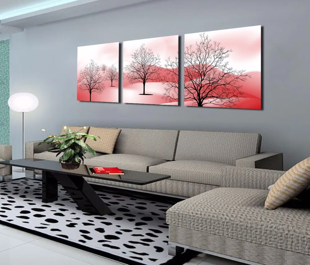 3 шт./компл. Картина на холсте абстрактные Пейзажи Настенная живопись