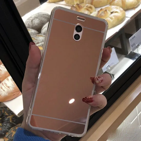 Luxury Soft Silicone Mirror Case for Meizu MX6 M3 M3S Mini Note M3X M5 Pro M5S M6 E2 Full Cover Platting Fundas |
