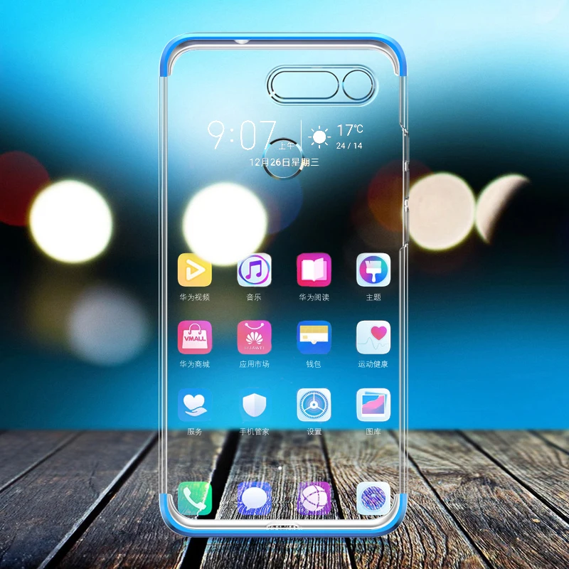 Чехол GKK для Huawei Honor View V20 прозрачный чехол с гальваническим покрытием полностью