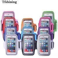 tfshining waterproof pu outdoor sports running arm band bags holder for phone 4 6 5inch smart touch capa phone pouch bags case