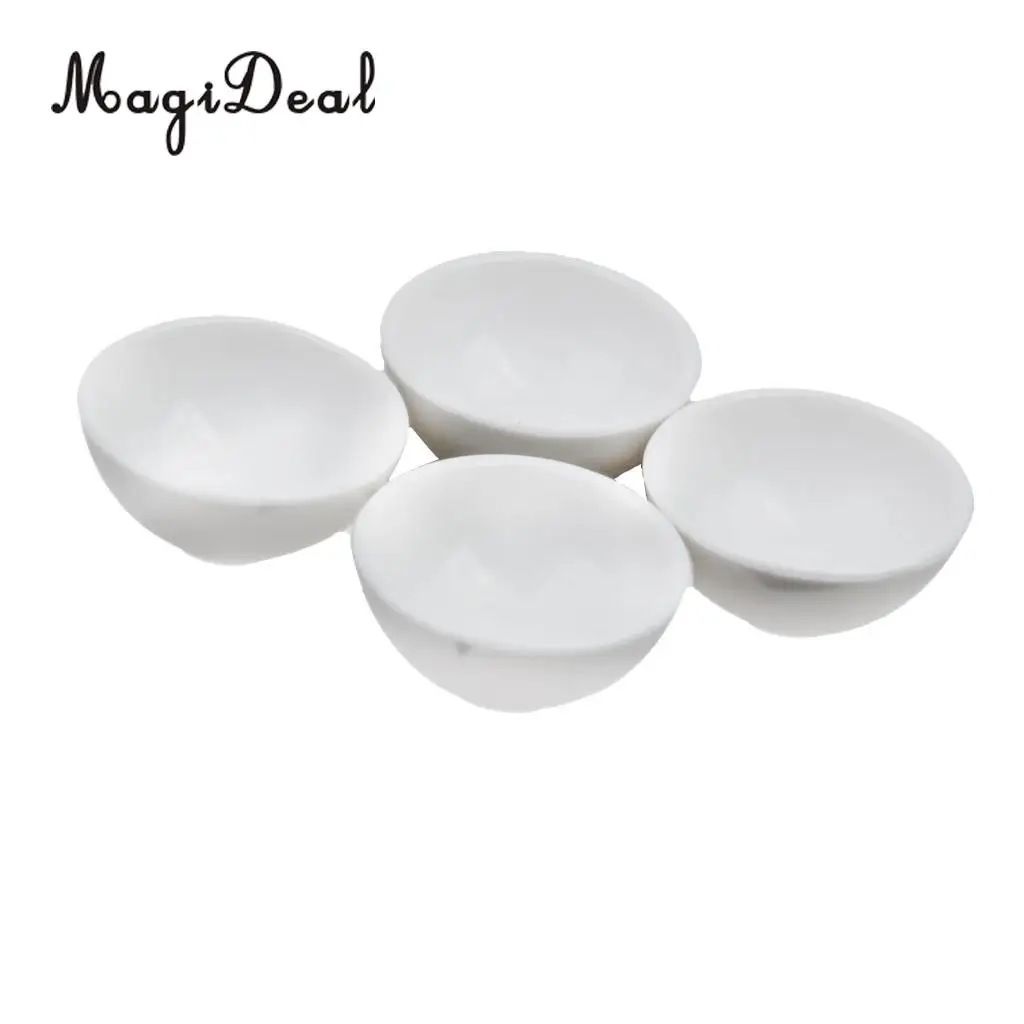 MagiDeal мини 4 шт./лот кукольный домик Миниатюрный белый круглый рисовые чаши посуда кухонные принадлежности для еды рис ребенок ролевые игры игрушки