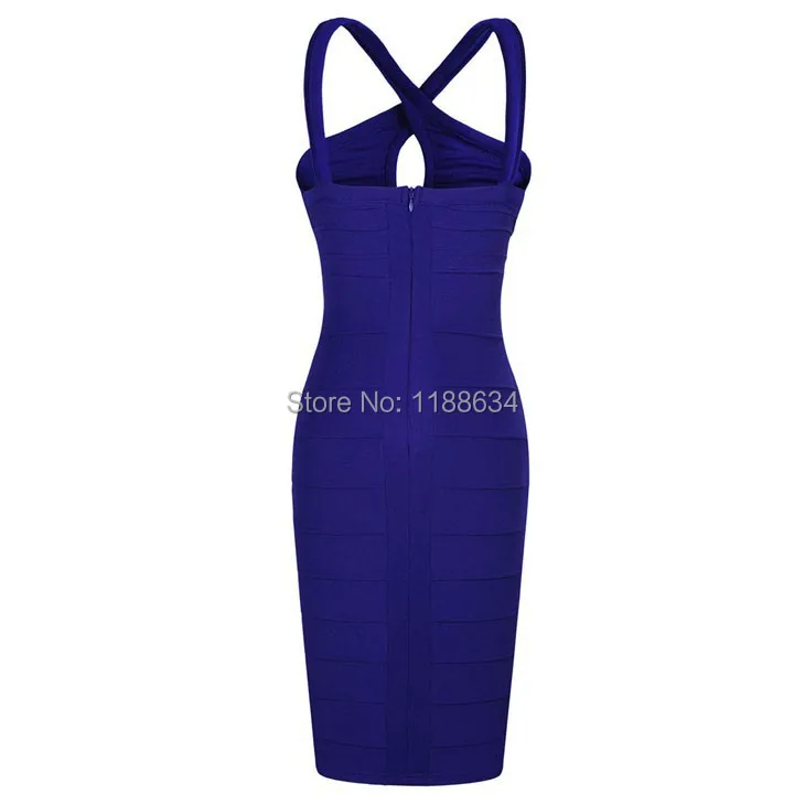Hollow out bandage dress2014New Sexy woman Party&ampClub over neckline Backless mini blue dresses women slim clubwear XS-XL z192 | Женская