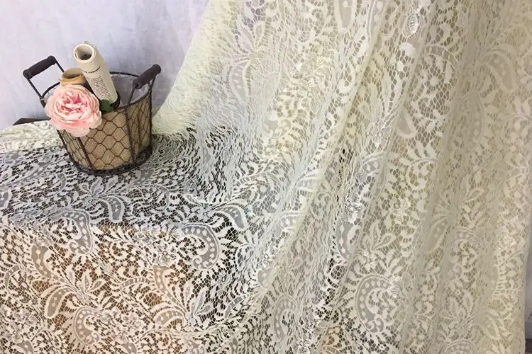 3 м/лот, 12 цветов, аксессуары для одежды DIY, кружевная ткань для ресниц, 150 см, сделай сам, свадебное платье, занавеска, украшение, белый, черный