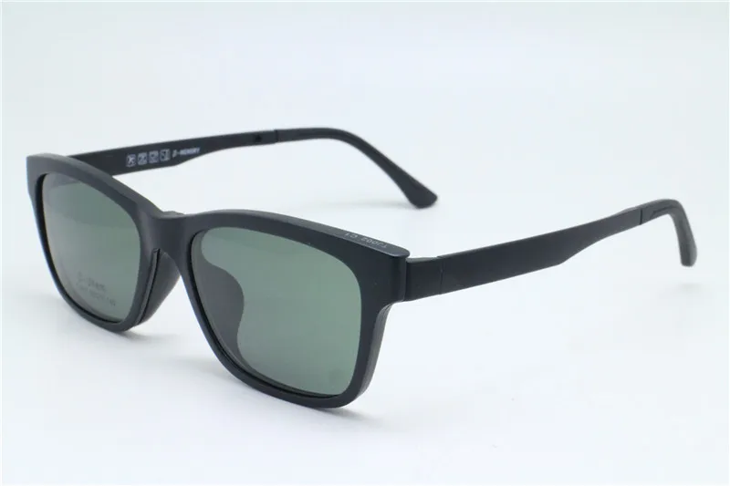 C1 black - green 002 ULTEM прямоугольной формы оптические оправы для очков с мегнатическим зажимом на съемные поляризованные очки для близоруких солнцезащитных очков для унисекс - Цвет оправы: C1 black - green
