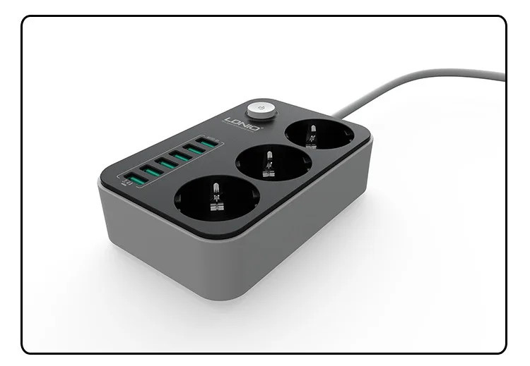 Новинка 2018 лидер продаж 3 розетки европейского стандарта 6 USB адаптеров настенное
