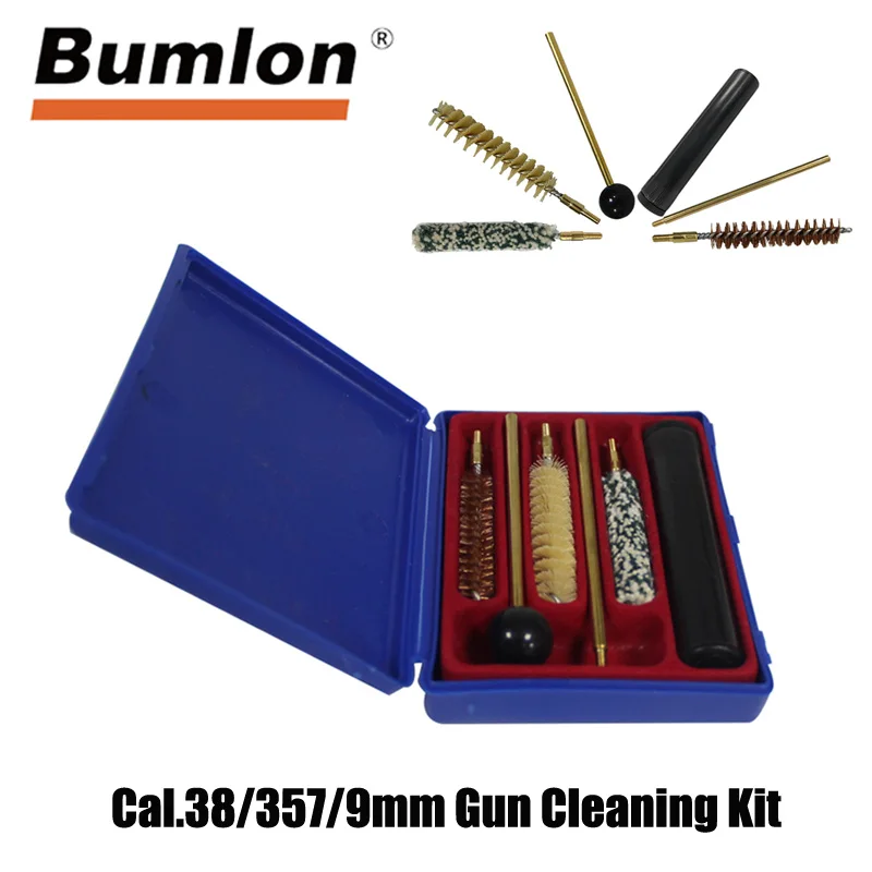 Bumlon пистолет пистолеты Cal.38/357/9 мм чистящий набор инструментов кистей для
