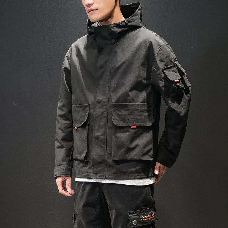 2019 Весенняя мужская куртка японский harajuku veste homme уличная safari с капюшоном modis