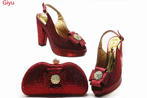 African Shoes And Bags To Match Set High Quality Women Bag Sets Italian For Party HSN1-25 | Обувь