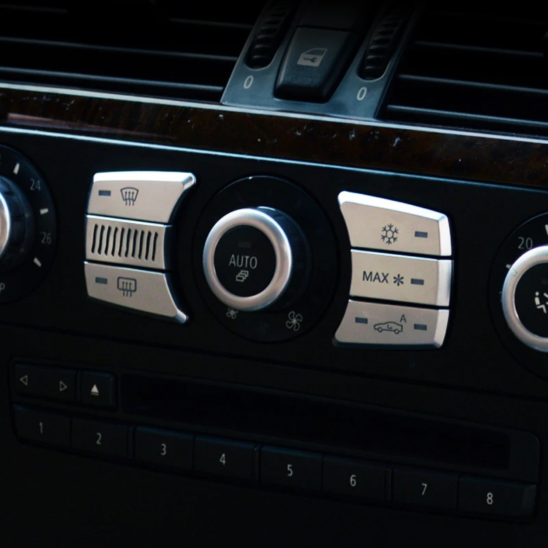 Хромированные ABS кнопки для кондиционирования воздуха Накладка BMW 5 серии E60 520 523