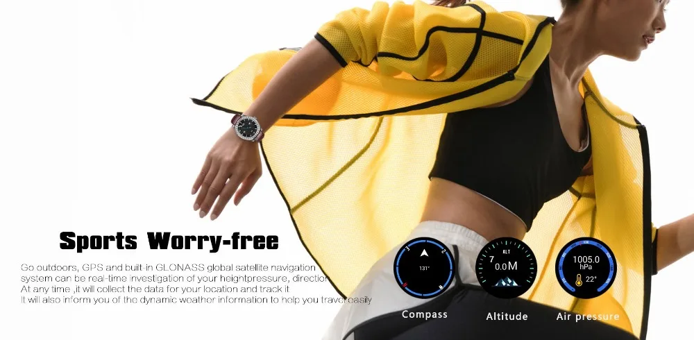 Kktick d7w Android 4.4 SmartWatch спутником часы MT6572 с 500 мАч Батарея Ёмкость Компасы Wi Fi|android