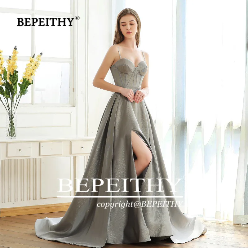 BEPEITHY/2021 милое вечернее платье трапециевидной формы с разрезом и шлейфом Vestido De Festa