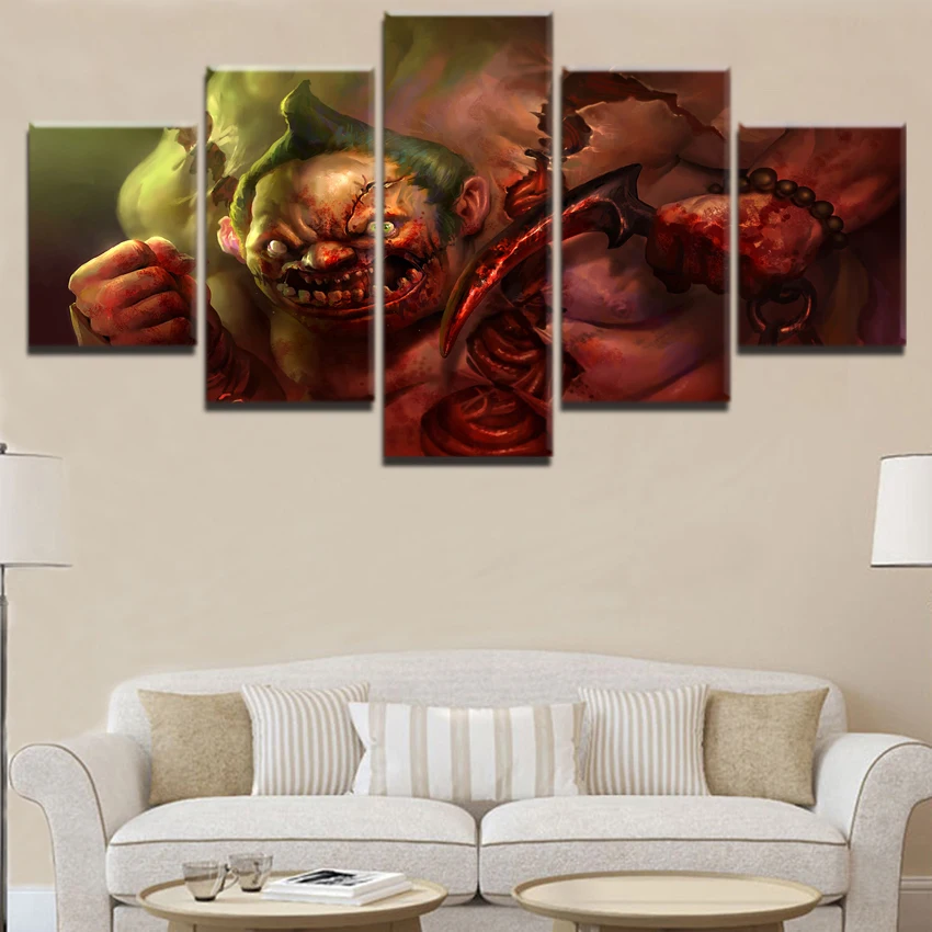 Современный холст HD Печатный настенный художественный игровой плакат рамки 5 шт.