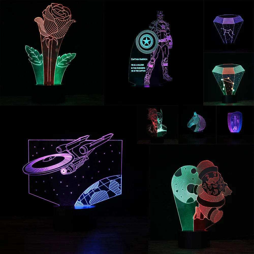 2018 Новинка Сенсорная лампа 3D смешанный цвет luminaria Звездные войны фигурка