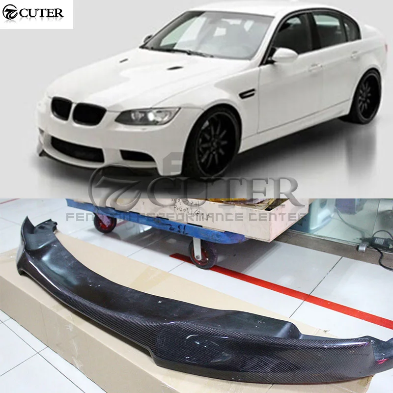 E90 V Стиль углеродного волокна передний бампер спойлер для BMW M3 Бампер сплиттер