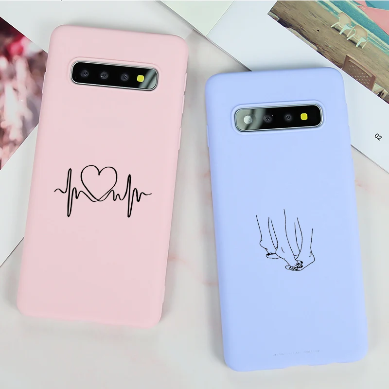 Чехол Love Heart для Samsung Galaxy S9 S10 Plus S10E S8 силиконовый чехол бампера Lite мягкий матовый