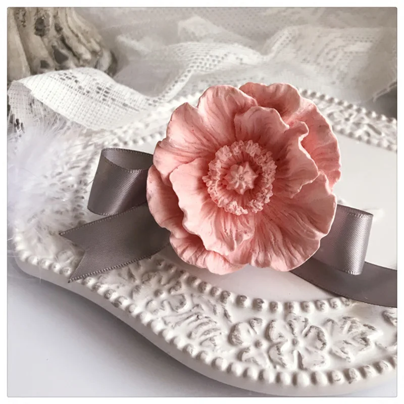 3D Flowers Clay Craft Silicone Mold DIY Amora Gypsum Plaster Silicon Mould For Car Decoration Candle Resin Molds | Дом и сад