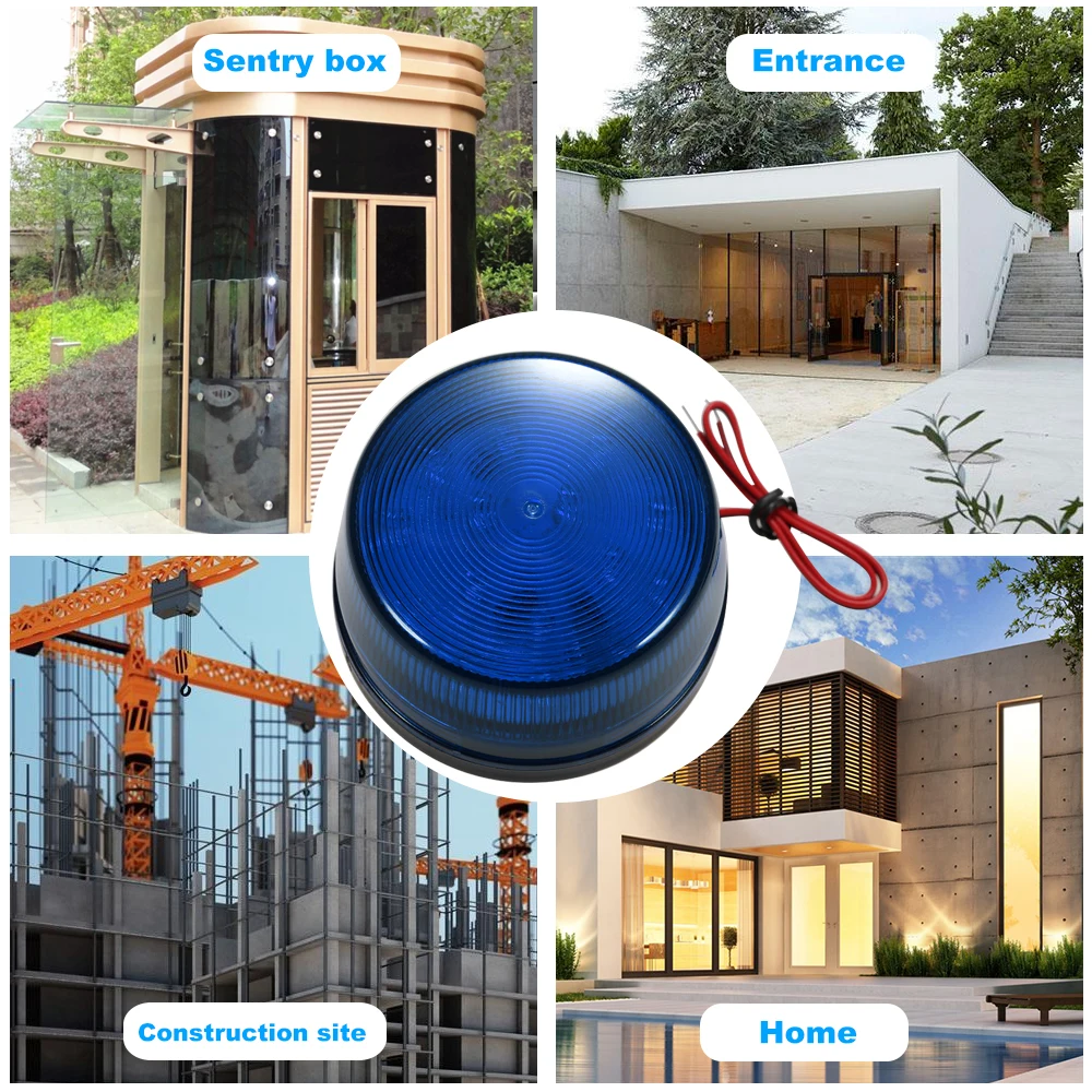

Wired Alarm Strobe Signal Safety Warning LED Light Flashing Waterproof 12V 120mA Safely Security for Alarm System