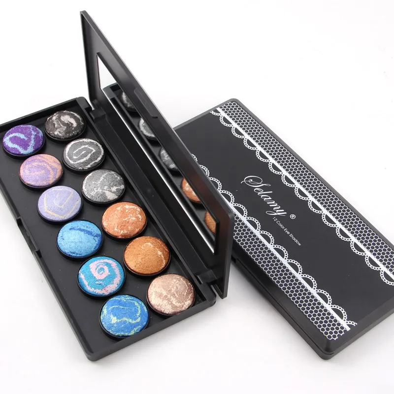 Professional Brand 12 Colors Eyeshadow Makeup Palette Baking Powder Smooth Velvet Matte Eye Shadow Kit With Mirror 30g |