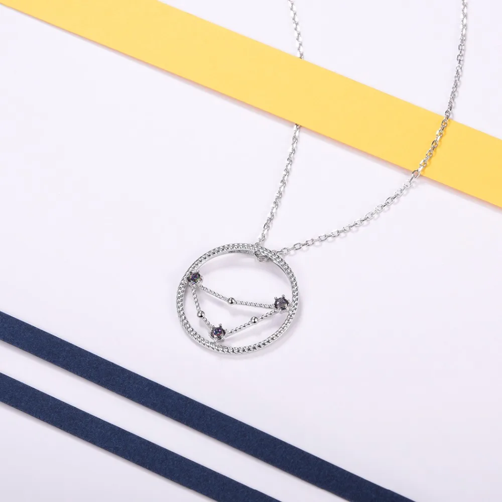 Silvercute Созвездие Стрелец Colar стерлингового серебра 925 Подвески Ожерелья и