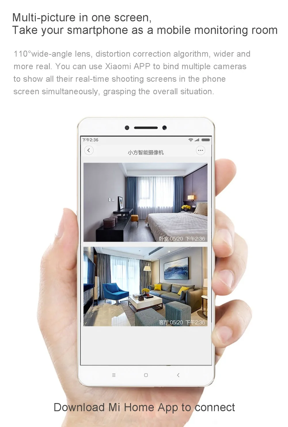 Xiaomi CCTV Mijia Xiaofang 110 градусов F2.0 8X1080 P цифровой зум смарт-камера IP Wi-Fi беспроводное приложение управление Camaras Cam