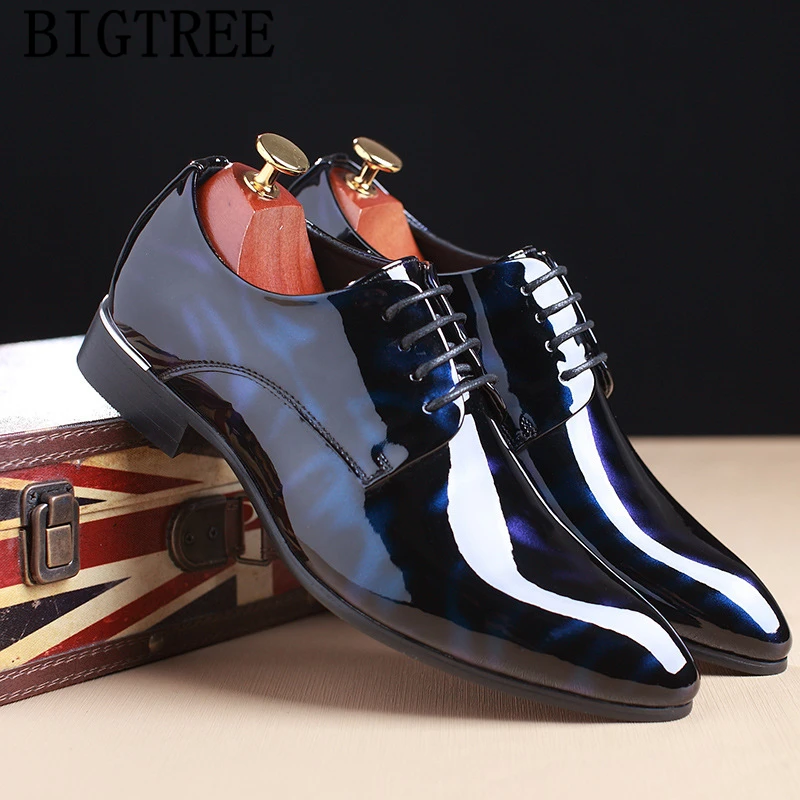 

Oxford Shoes For Men Patent Leather Shoes For Men Coiffeur Moda Italiana Suit Shoes Men Formal Wedding Dress Erkek Ayakkabi Bona