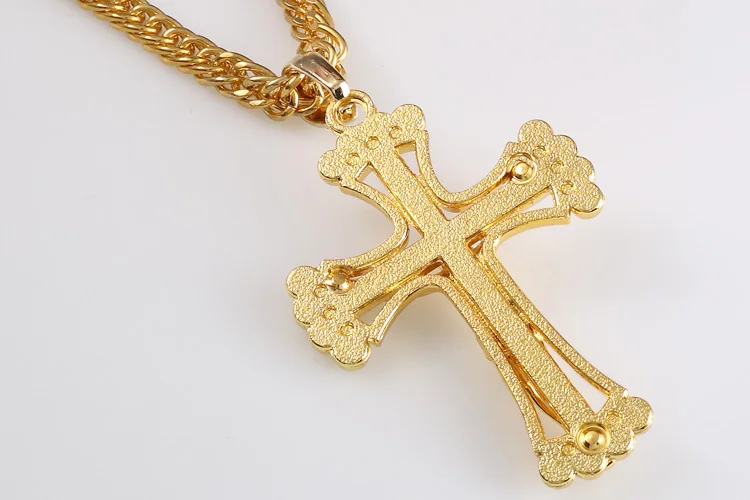YSN2 мужское ювелирное изделие с золотым чехлом подвеской в виде Креста Иисуса из