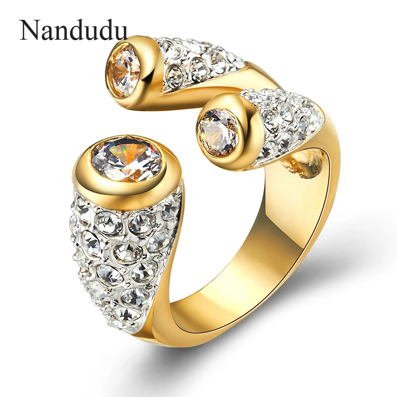 Nandudu коктейльные кольца модные ювелирные изделия подарок Открытое кольцо
