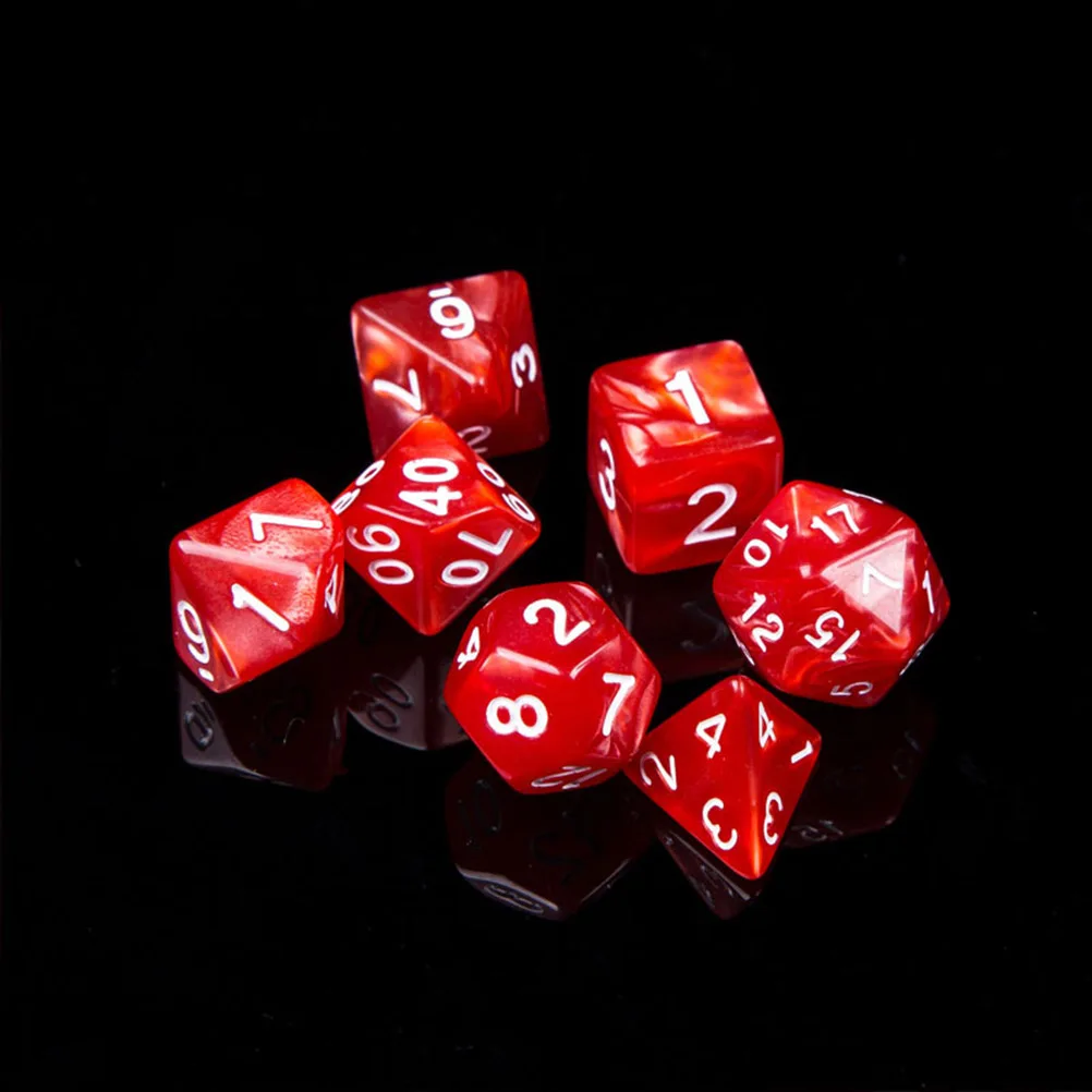 7 шт многогранные игральные кости количество игра набор акриловые для настольной