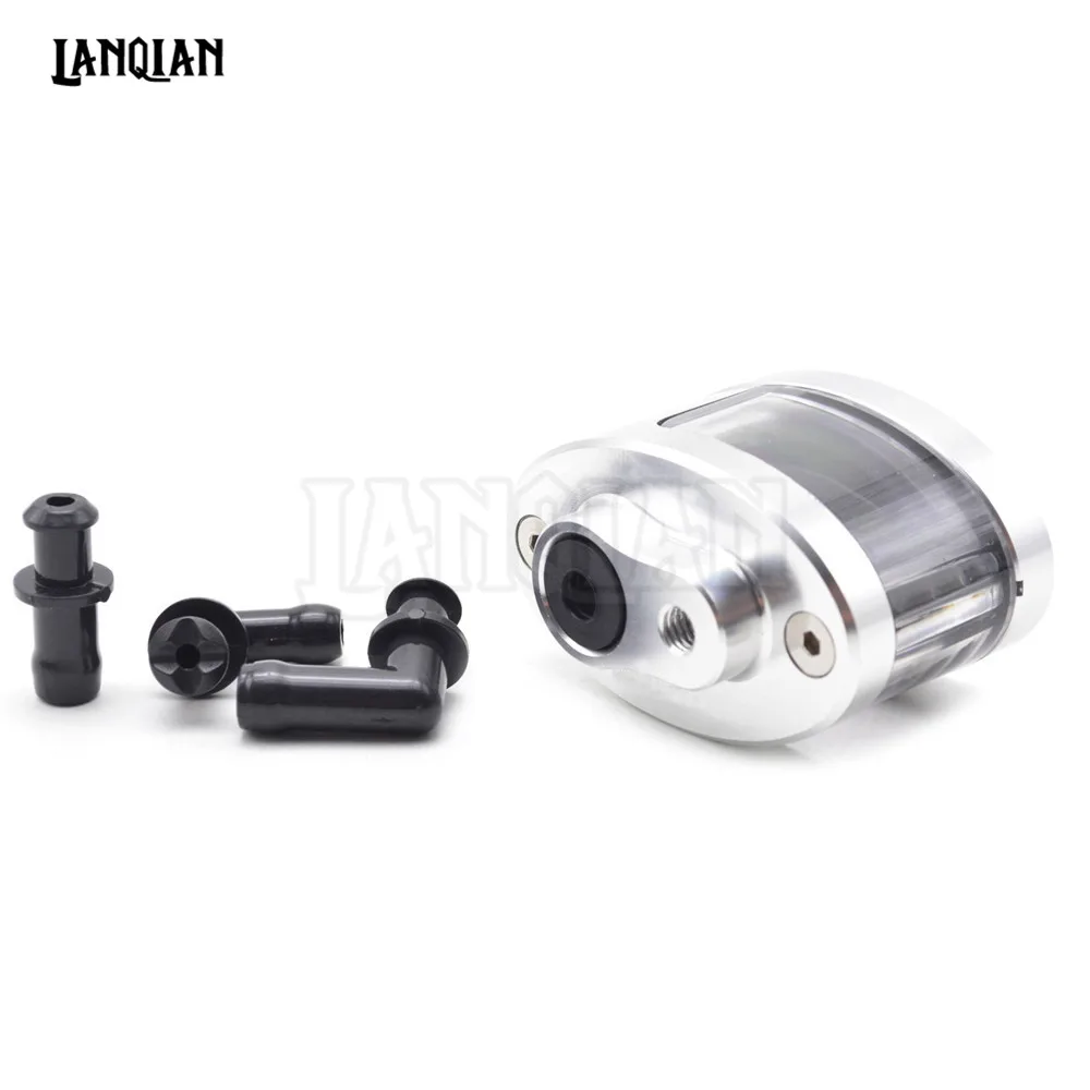 Silver Not Bracket Для honda Yamaha Kawasaki KTM мотоцикла Тормозная жидкость резервуар сцепления бак масляный жидкости чашки GSXR600 MSX125 TMAX 500 z750 z900 Z1000 - Цвет: Silver Not Bracket