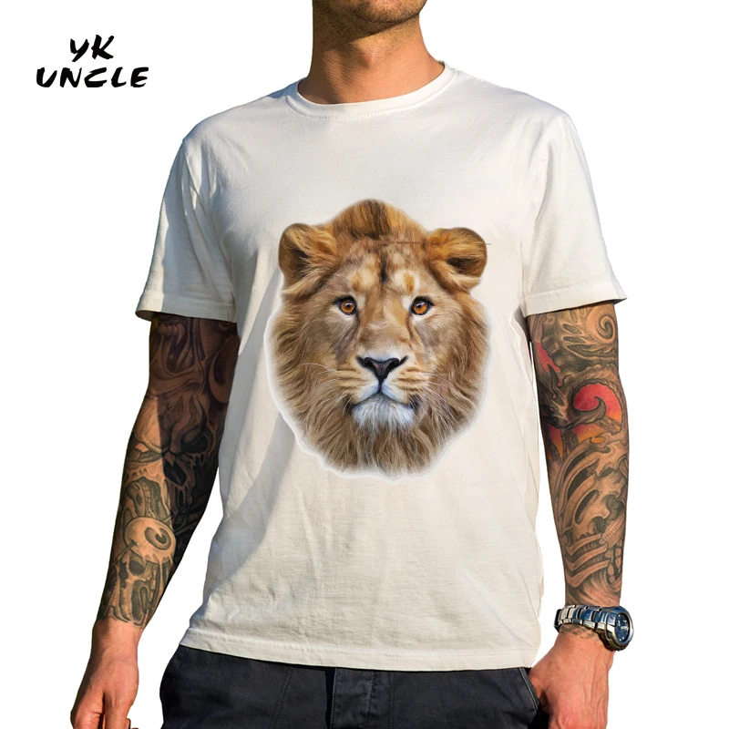 Бренд YK UNCLE 2016 модная новинка Мужская футболка с коротким рукавом и принтом