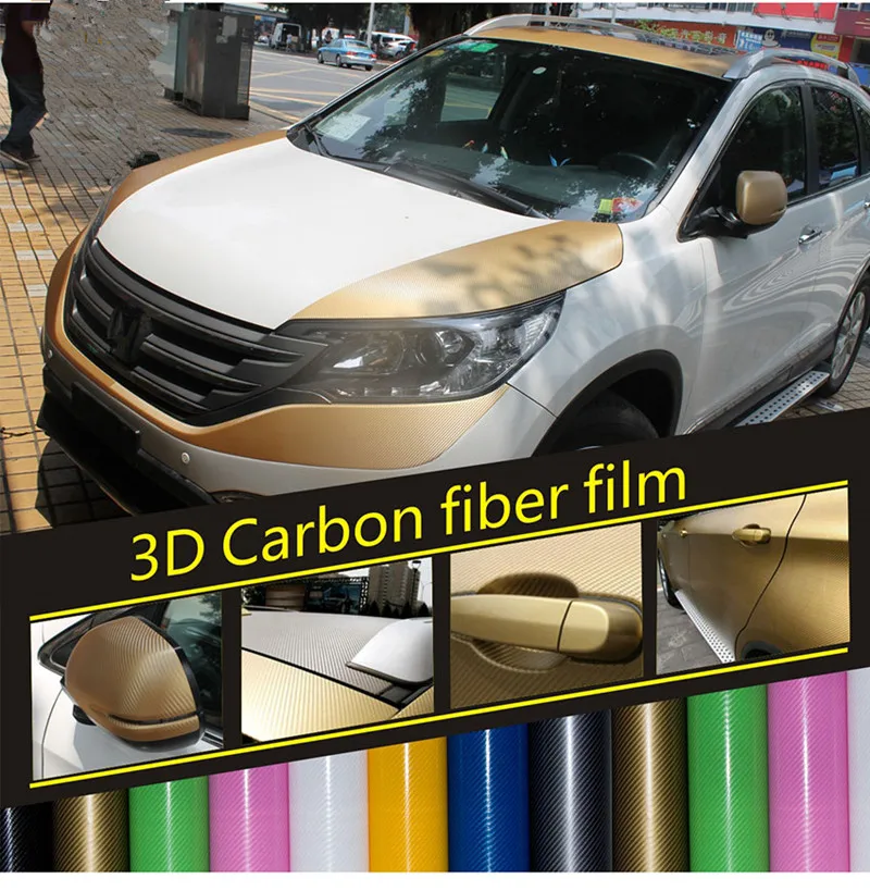 Автомобильный Стайлинг 3D углеродное волокно Виниловая пленка для автомобиля