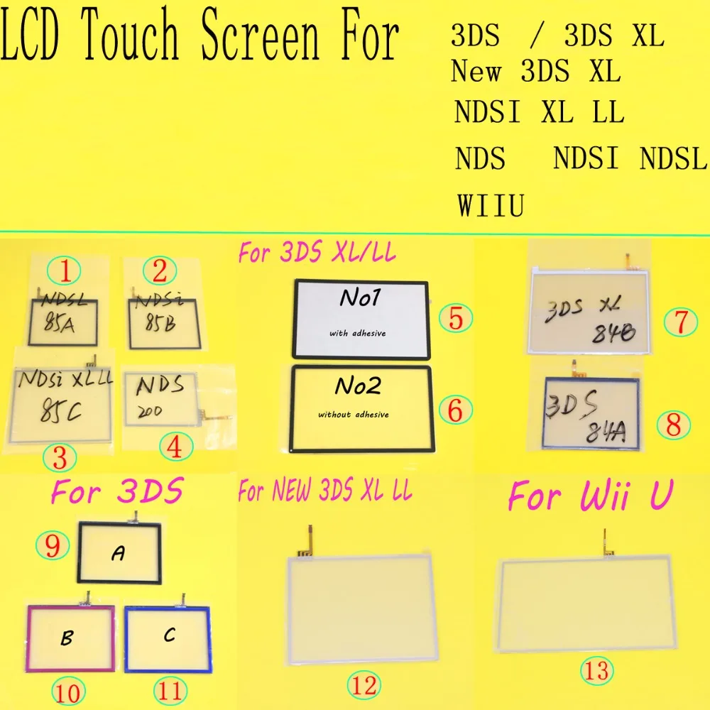 JCD Для Nintendo Новый 3DS XL LL Touch Экран планшета дно Стекло Запчасти для авто wiiu панель