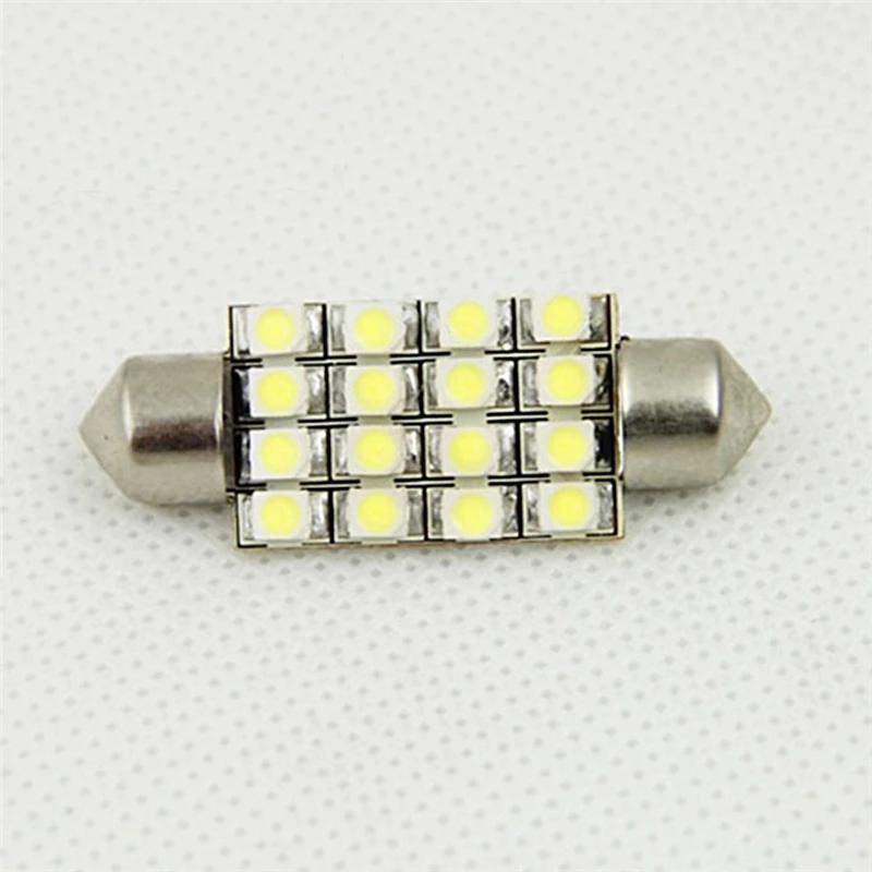 KEYECU 2 шт. DC 12 В белый 42 мм 3528 16SMD светодиодное освещение фестонного типа для