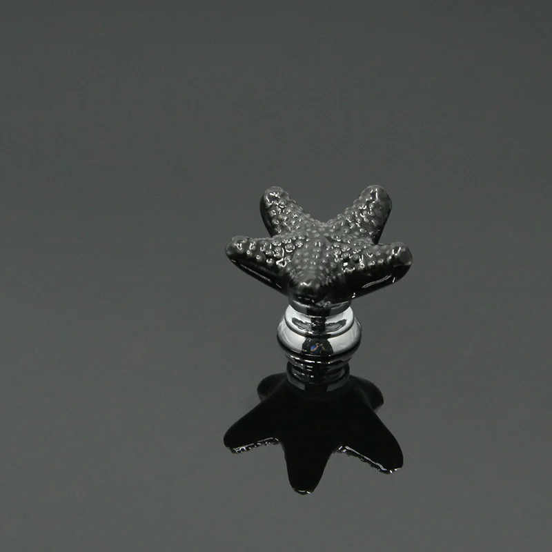 Керамическая ручка ящик шкафа черно белая новая мультяшная Морская звезда