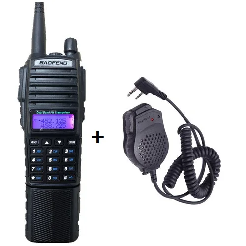 add MIC 1/2/3 шт. BAOFENG UV-82 8 Вт 3800 мА/ч, иди и болтай Walkie Talkie радио 10 км двойной PTT UHF VHF Ham CB радио FM трансивер Walkie Talkie двухстороннее радио высокое Мощность передатчик УФ - Цвет: add MIC