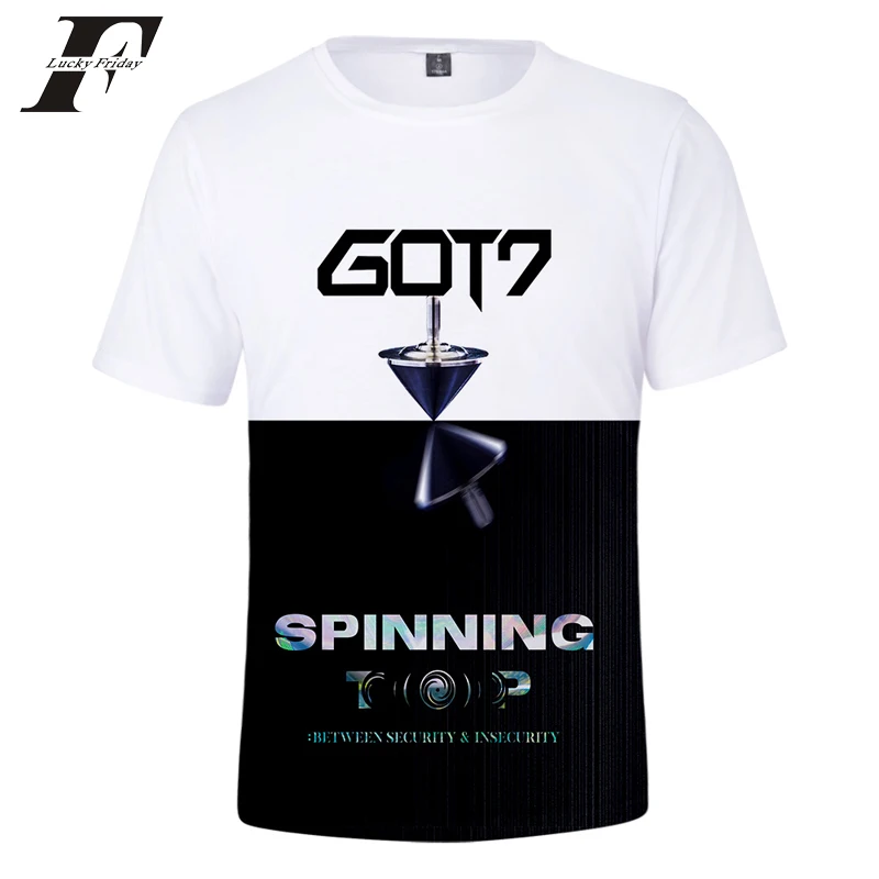 LUCKYFRIDAYF KPOP GOT7 Jackson новинка 2019 футболки с 3D принтом для мужчин и женщин летняя