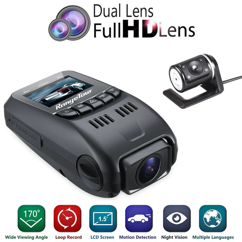 НОВАТЭК 96655 Dashcam Full HD 1080p ЖК дисплей 170 градусов регистраторы диапазон Tour