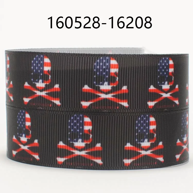 10 ярдов разные размеры лента в рубчик с рисунком черепа|Ленты для шитья| |