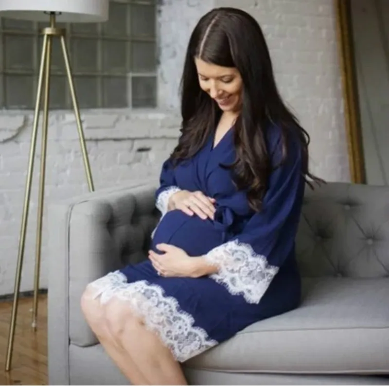 Платье для беременных новые свободные шить кружево платье будущих мам платья