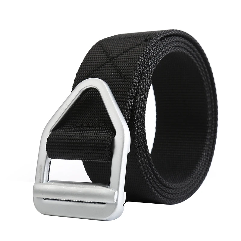 Quality Nylon belt fashion Men and Women Alloy buckle outdoor casual solid color cowboy pants | Аксессуары для одежды